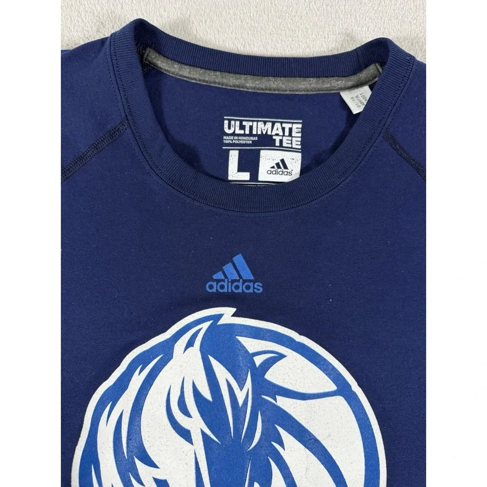 Adidas Dallas Mavericks T Shirt M Large Blue NBA Logo‎ Basketball Tee Athletic